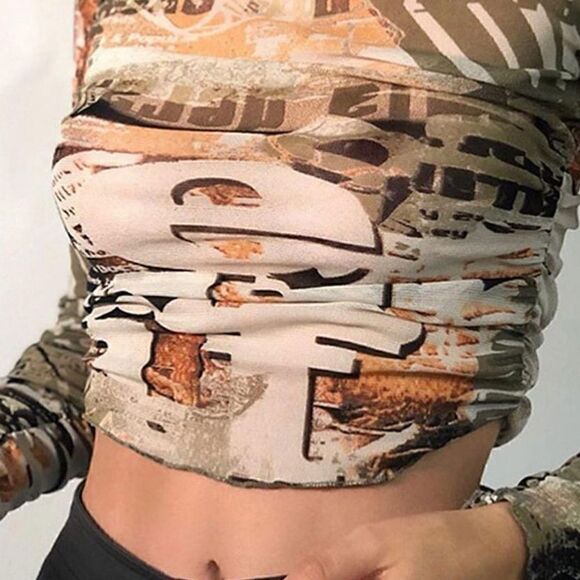 Y2K Long sleeve unique top​​​ - Picture 7 of 8